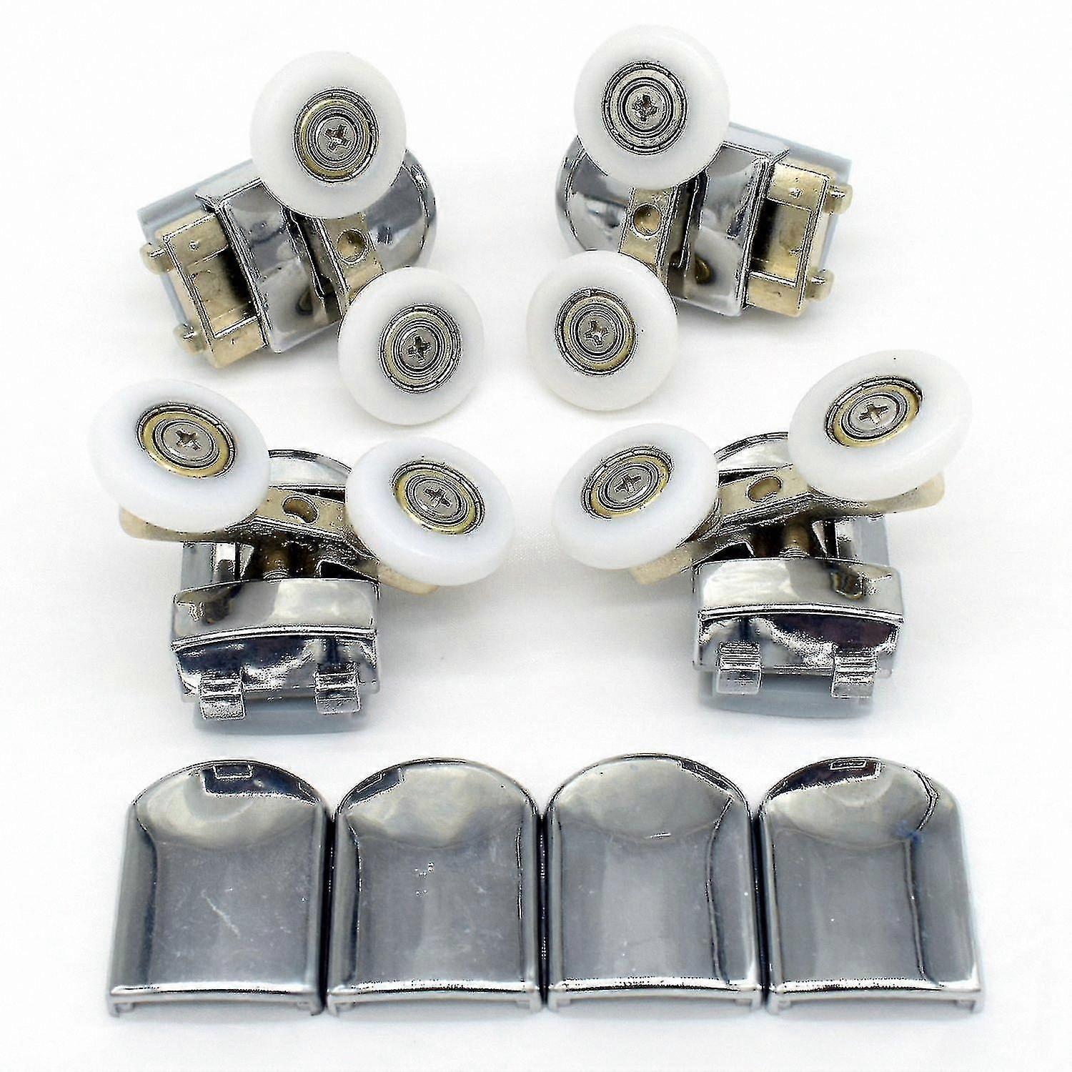 Replacement Shower Door Rollers Set of 4 Wheels with 23mm Diameter for Top and Bottom Bathroom Sliding Doors