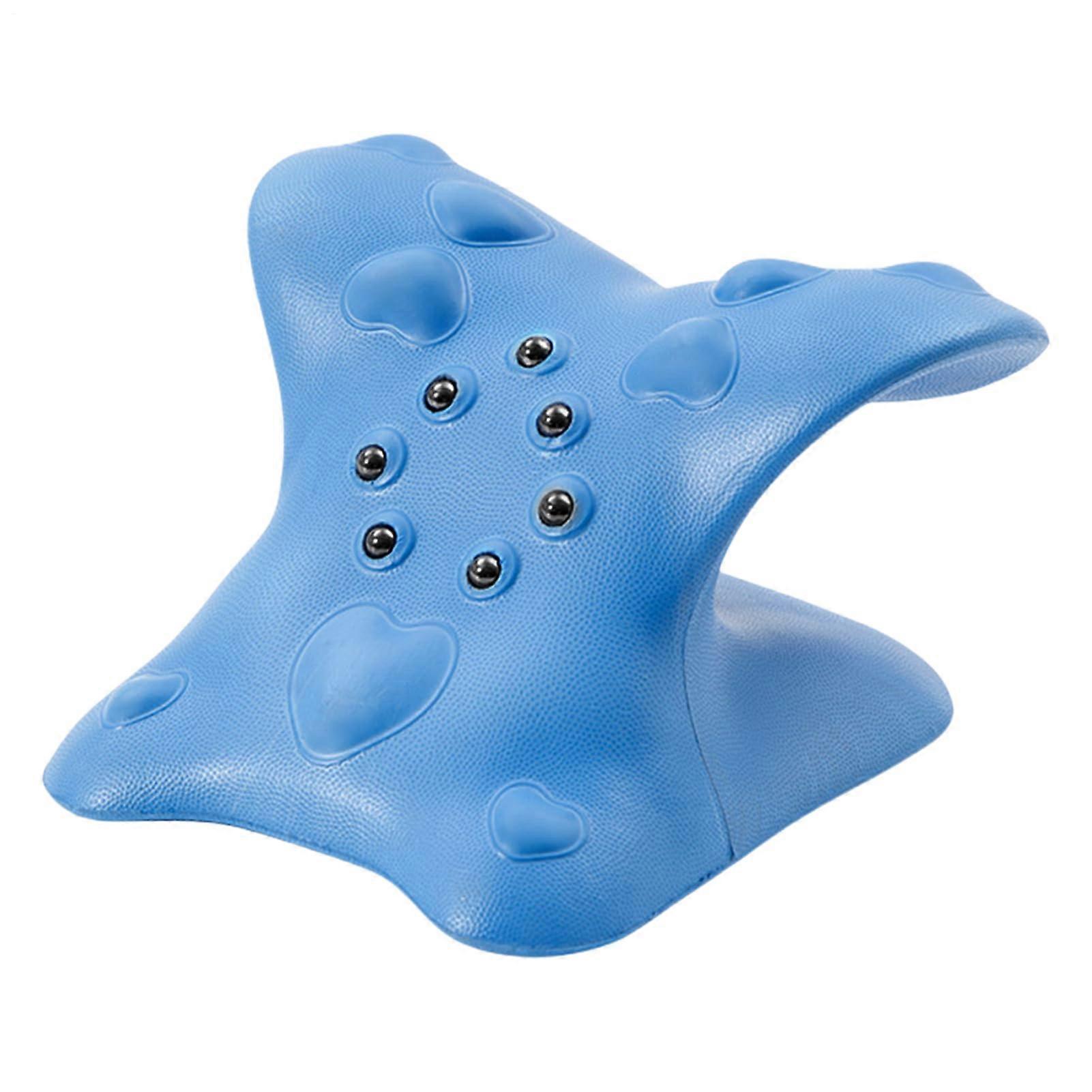 Neck Stretcher Cervical Traction Device with Upper Back Massage Point Ergonomic Foam Pillow