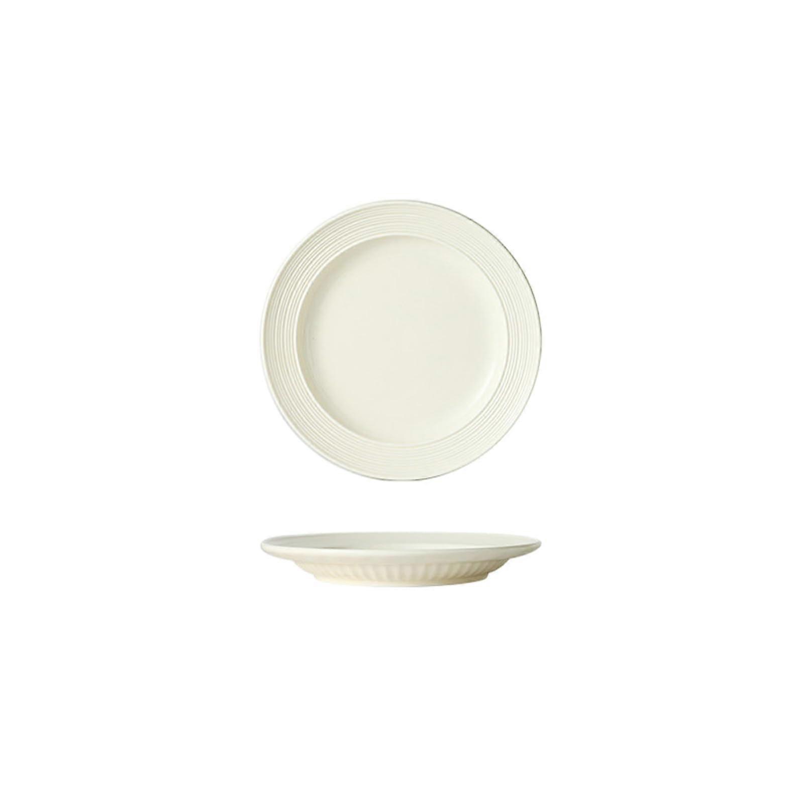 Household Ceramic underglaze Tableware, Nordic Style Simple Solid Color6 Person Food Set of 31 Pieces (8 Inch Shallow Plate)