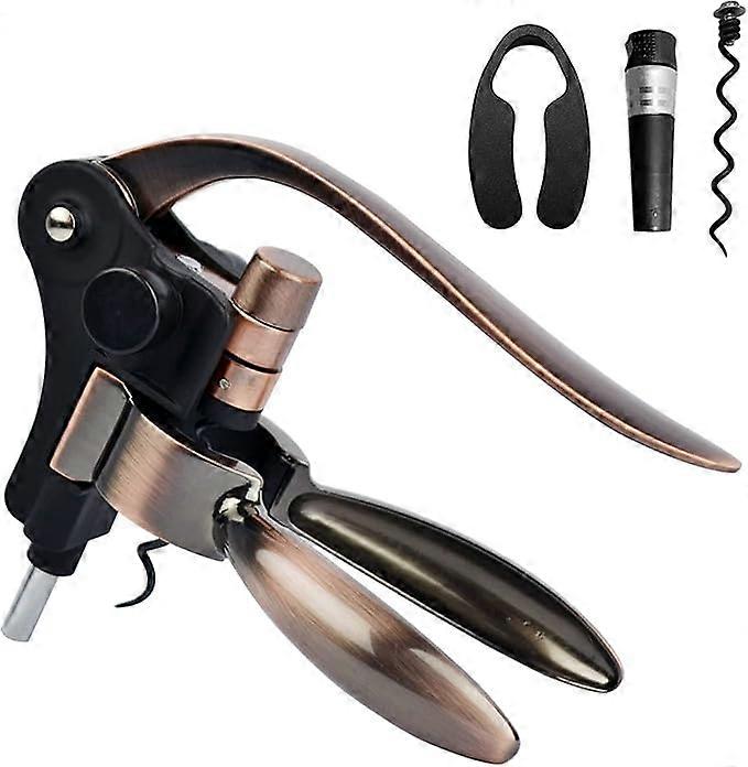 Wine corkscrew, bottle opener with foil cutter, wine cork