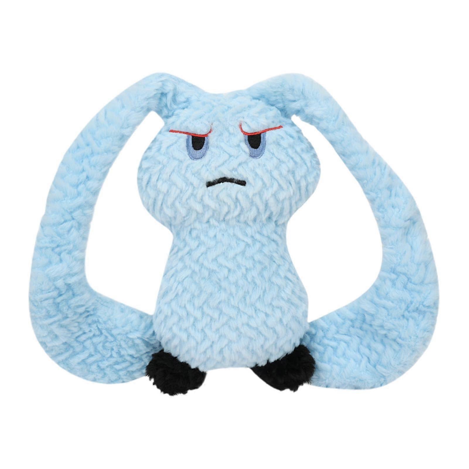 Rabbit Plush Toys for Dogs, Soft Dog Chew Toys, Portable Puppy Teething Accessories, Interactive Blue Stuffed Animal