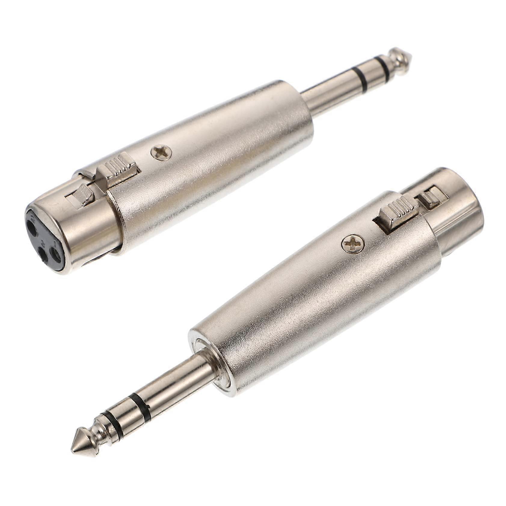 XLR Pin Microphone Adapter 1/4-Inch Jack for Studio and Stage, TV DVD CD Players and Mixers, 2-Pack