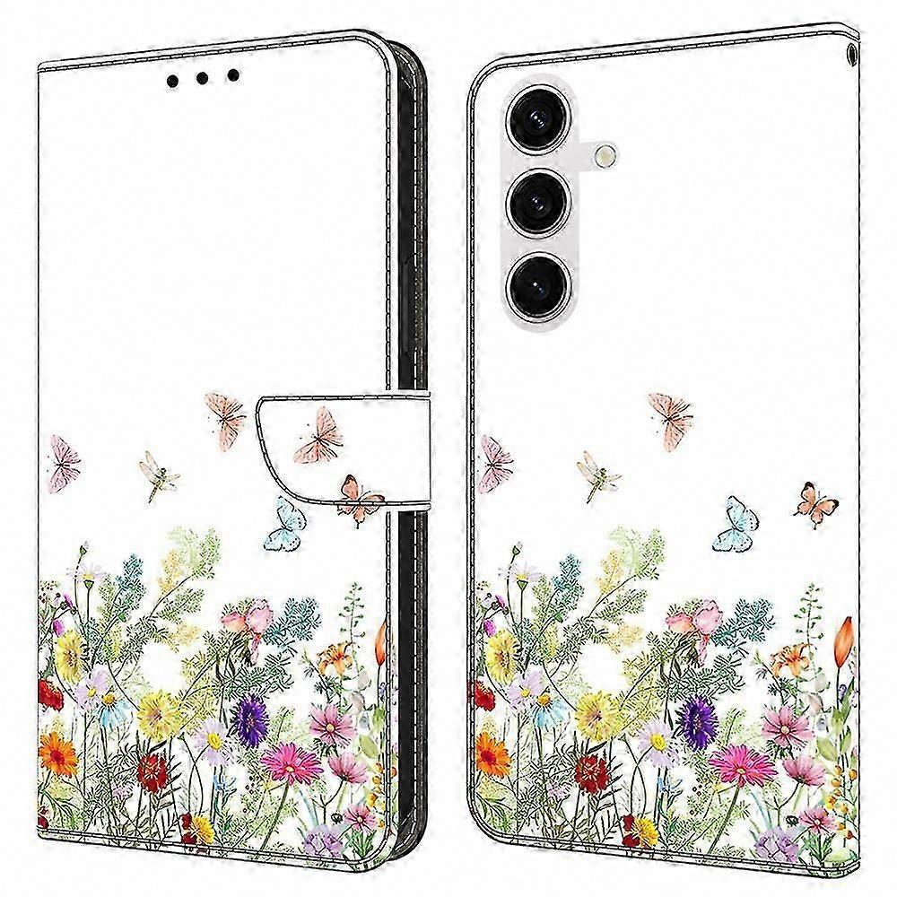 Samsung Galaxy S25 Leather Wallet Case with Stand - Flip Cover & Pattern Printing