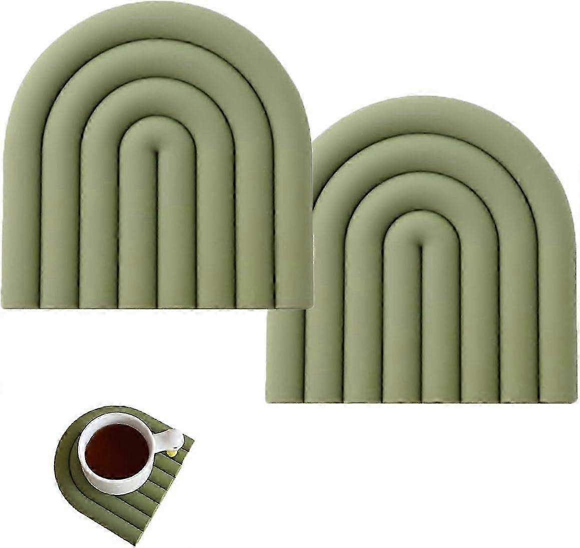 Silicone Mat for Worktops, Heat Resistant, Reusable, Thickened Rainbow Pattern, Non-slip