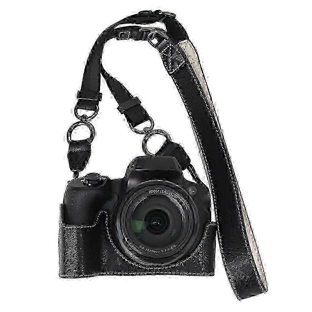 Canon SX70 HS Camera Case with Shoulder Strap, PU Protective Cover