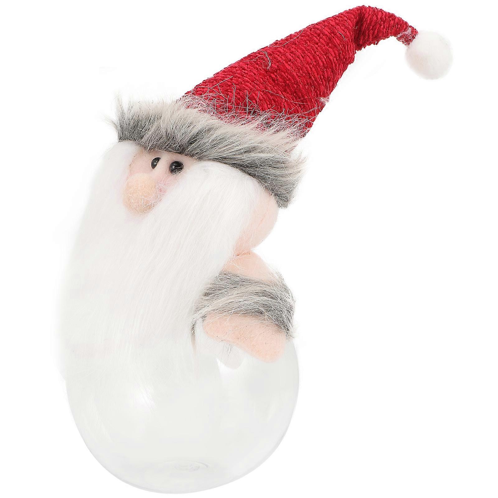 Festival Candy Container Santa Claus Shape Box for Christmas Party Assorted Color Pvc Gift Packaging 1Pack
