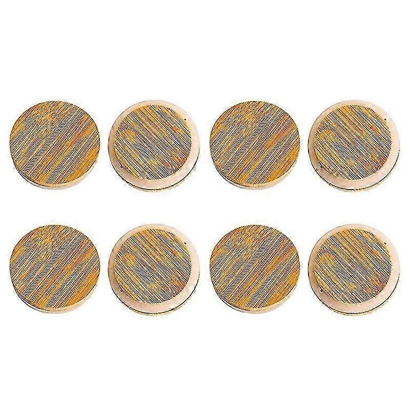 Wooden Jar Lid Set: 8 Pcs Bamboo Wood Storage Lids for Regular Mouth Jars, Reusable Ball Top Lids