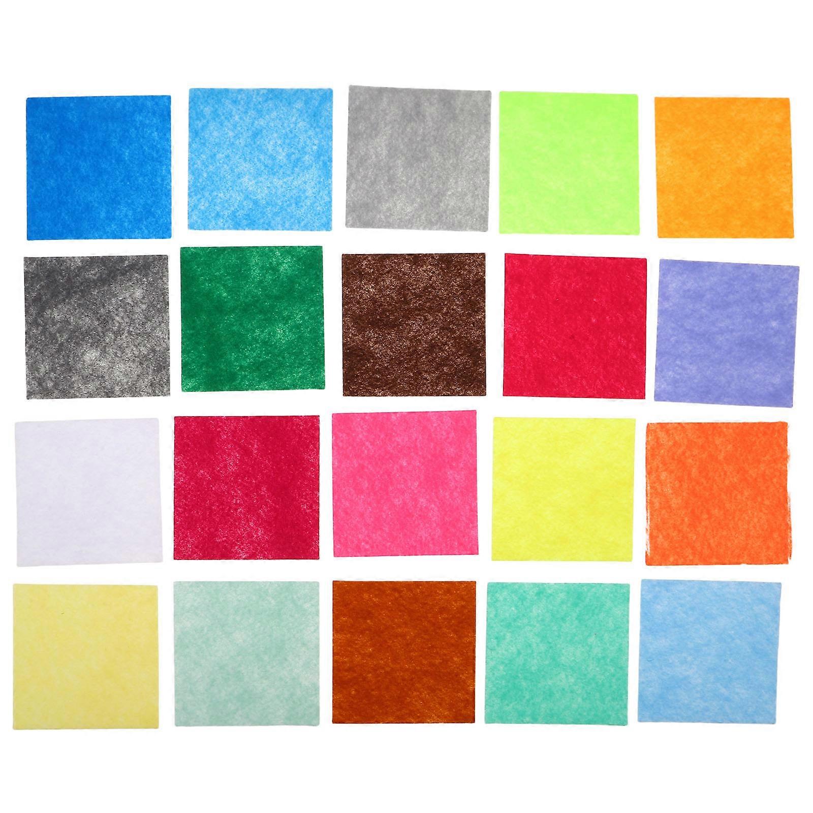 120pcs Multi Colored Felt Sheets for DIY Projects Soft Craft Fabric Squares Ideal for Family Bonding 10x10cm