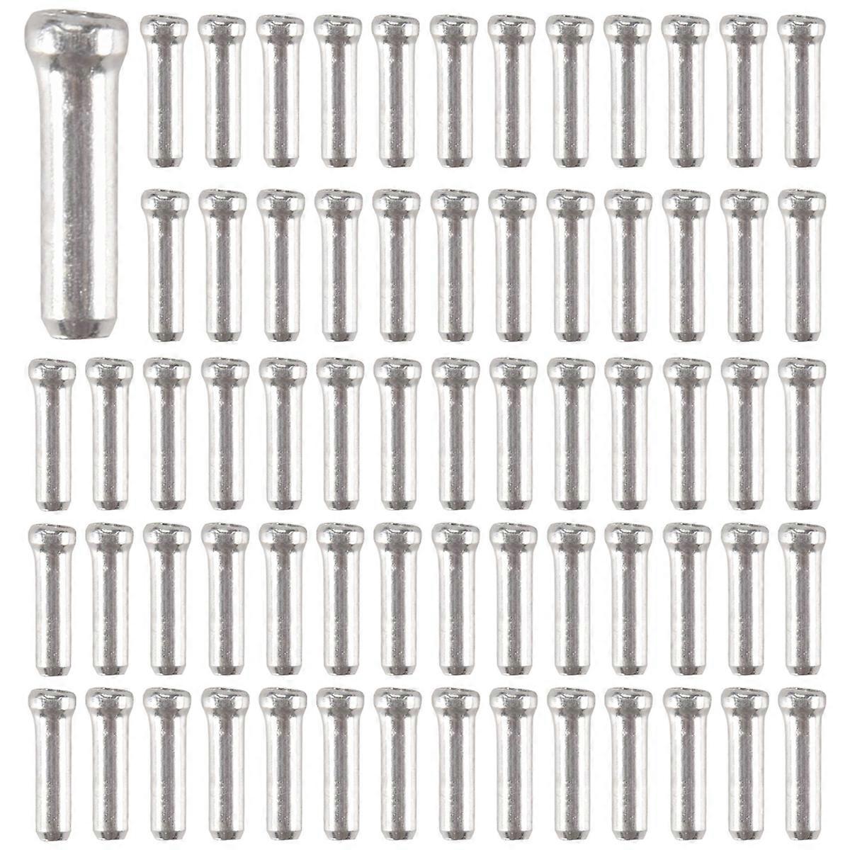 100x Bicycle Bike Shifter Brake Cable Tips Caps End Crimp Silver