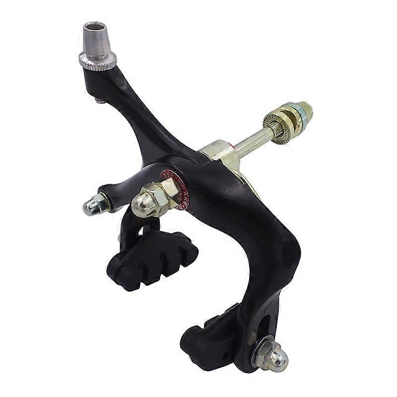Bicycle braking device, a set of front and rear calipers, safe braking suitable for multiple road conditions