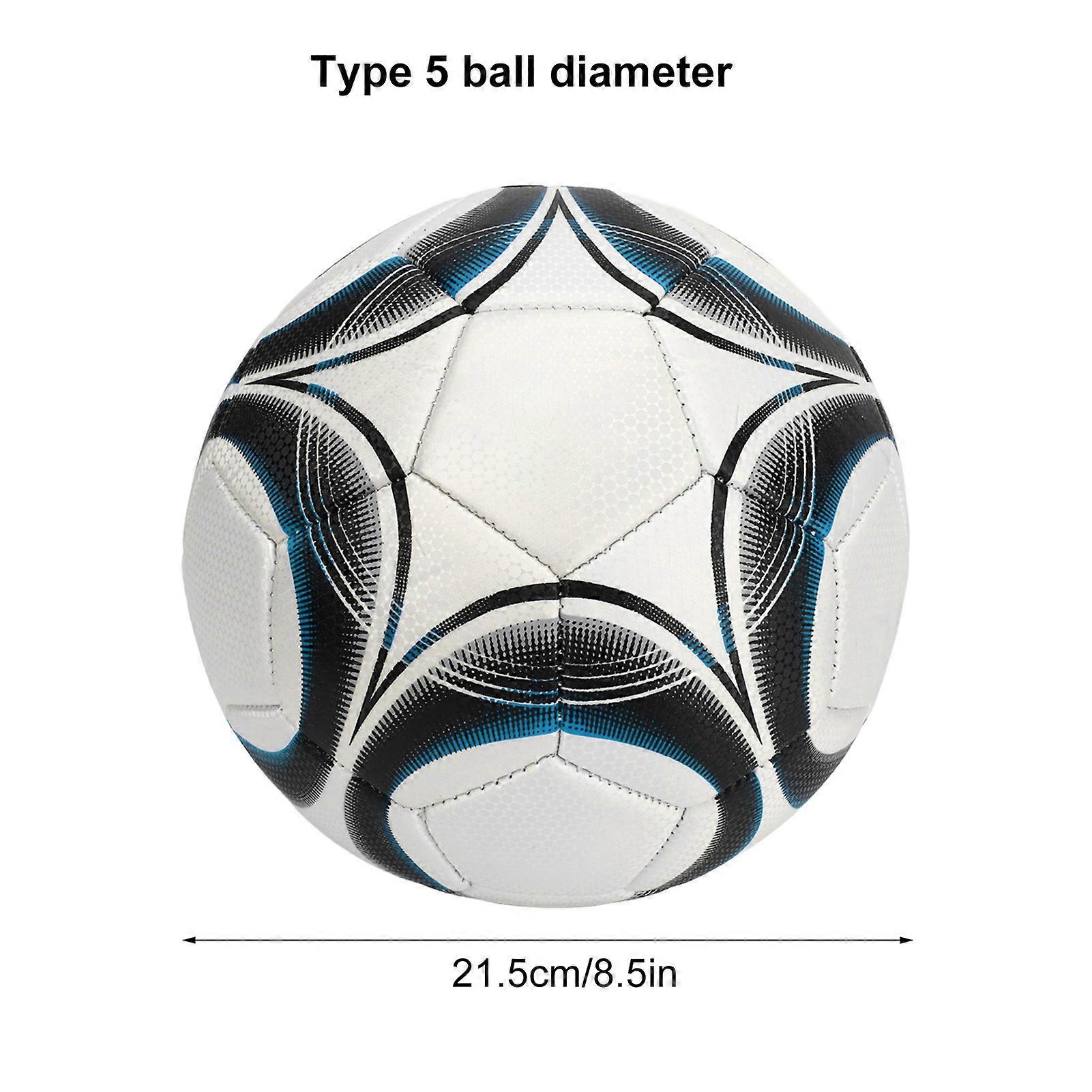 Soccer Ball Size 5 Blue PVC Double Layer Explosion Proof Training