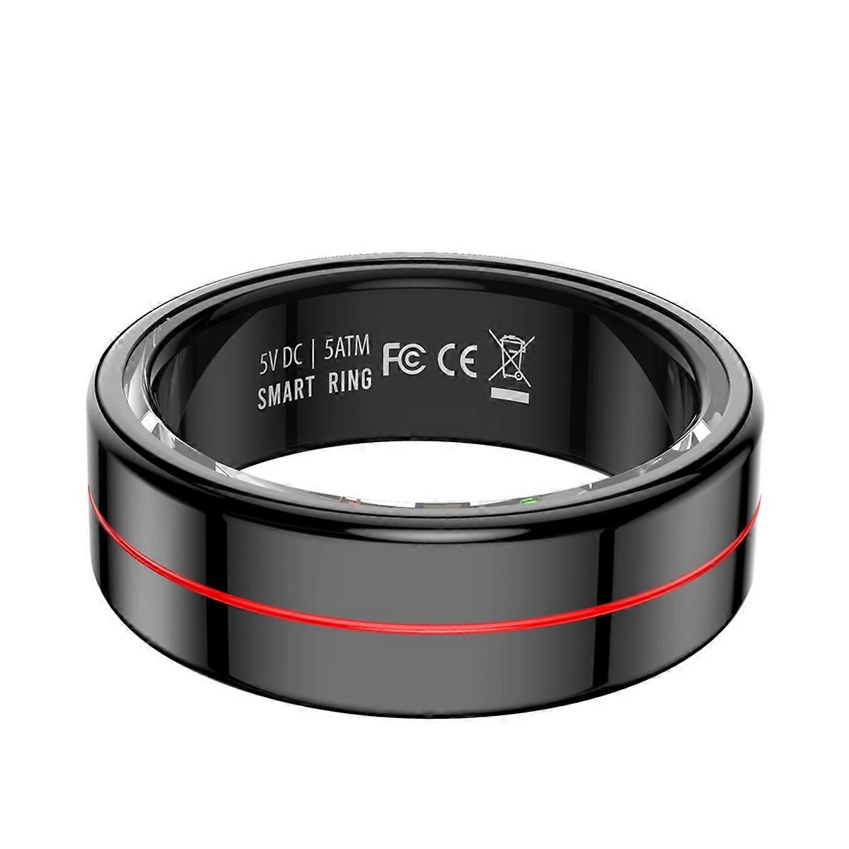 Smart Ring Heart Rate Blood Oxygen Monitor Sleep Stress Detection Multisport Modes Fitness Tracker with GestureControl A