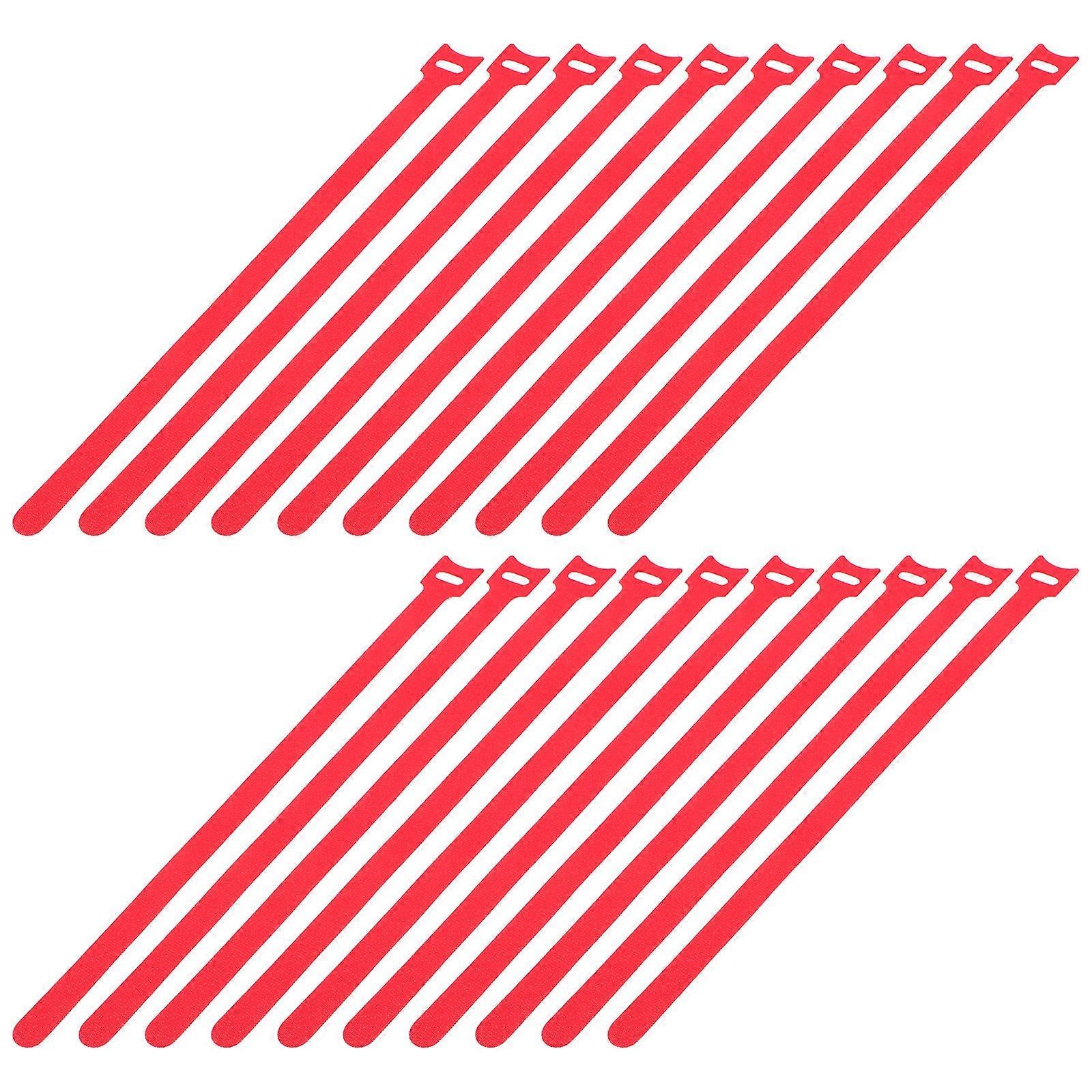 Cable Ties for Data Lines Workplace Use Red 30.00X1.20X0.10CM Secure Fastening 100Pcs