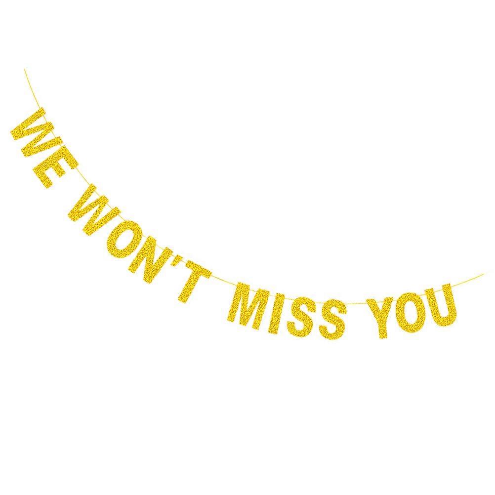 Golden Paper Wedding Banner for Elegant Party Decor with Design and Glitter Text 1pc