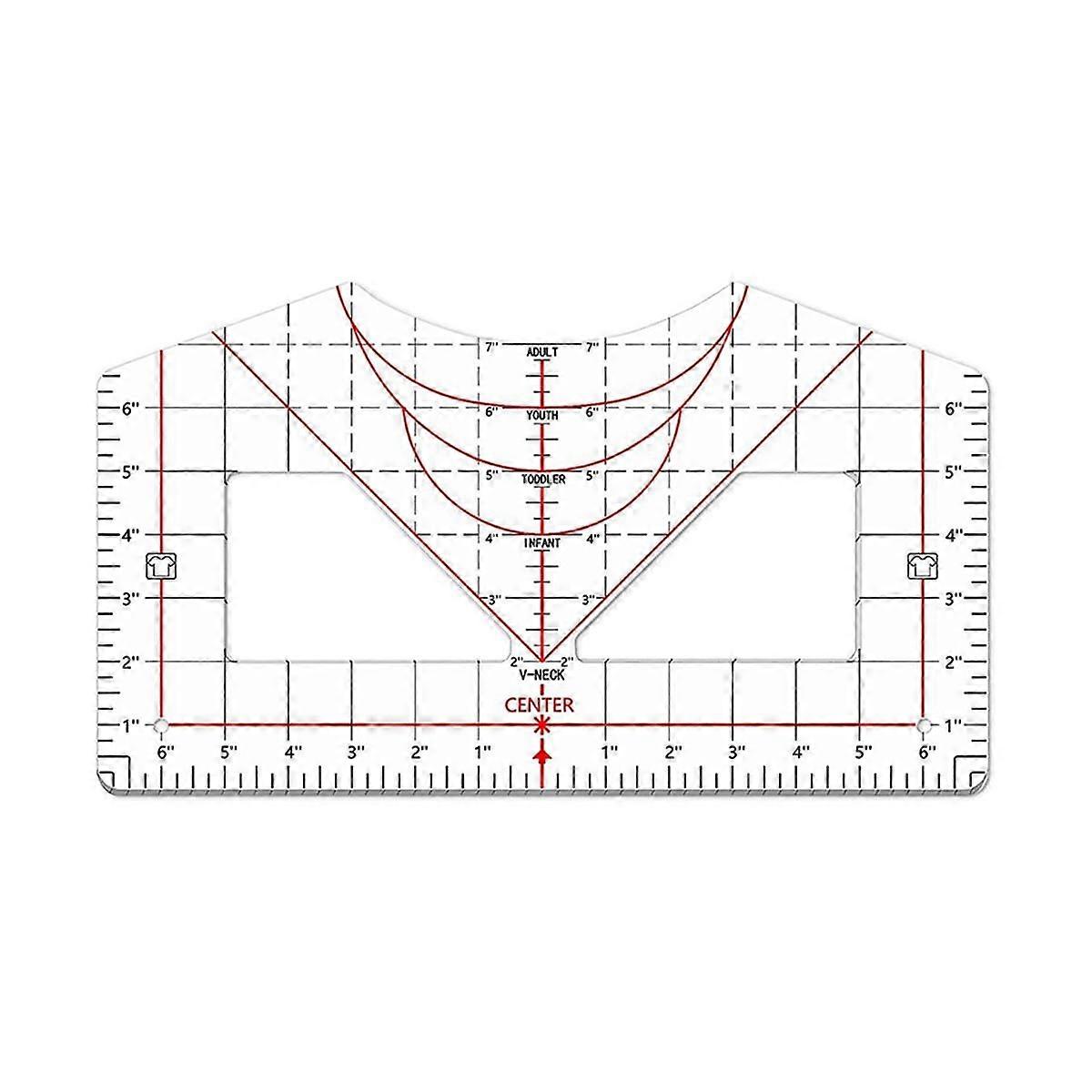 T-Shirt Ruler for Alignment T-Shirt Ruler Centered Design T-Shirt Measuring Tool Acrylic Ruler for