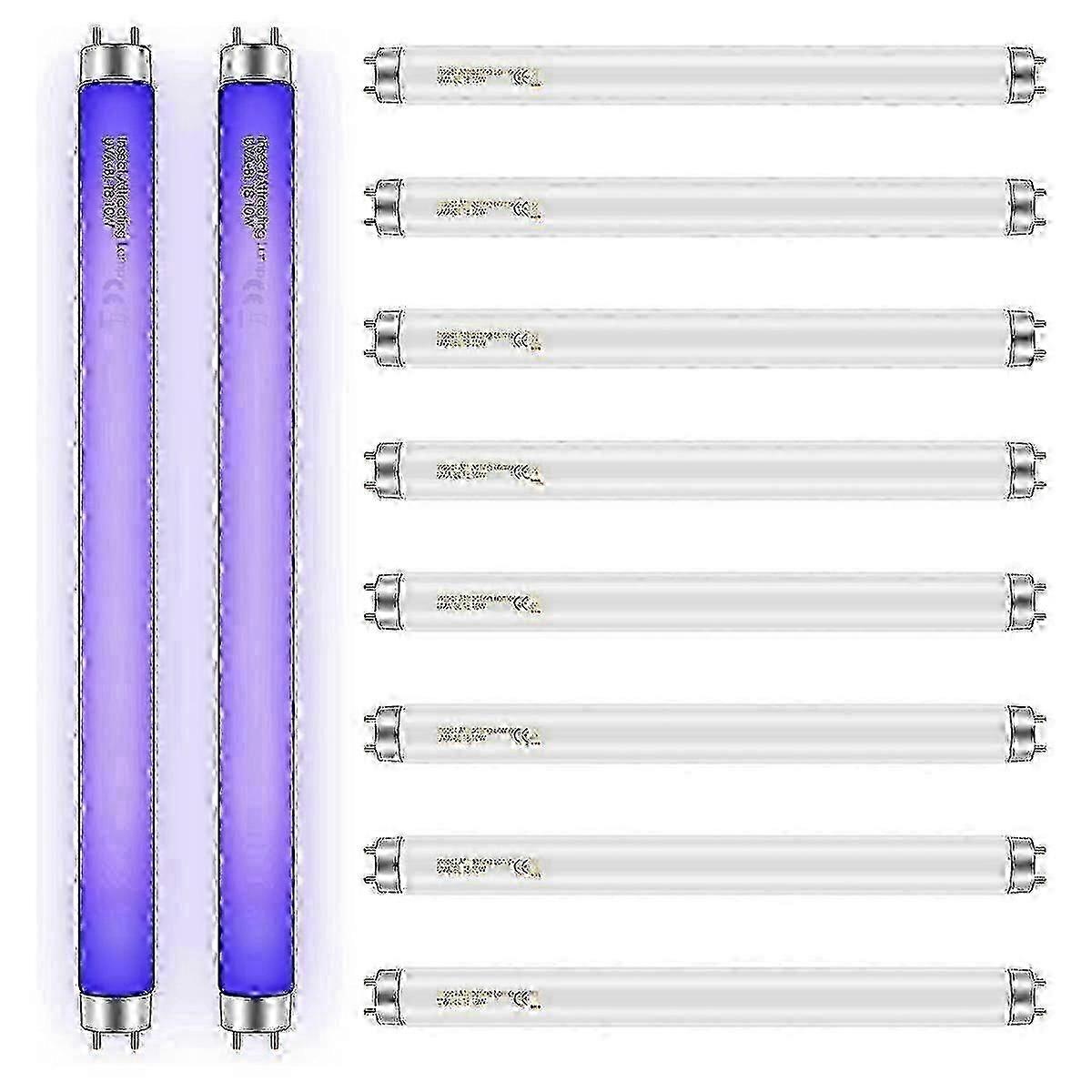 10-pack Bug Zapper Ersättningslampor 10W (13" BL T8 F10W rör)
