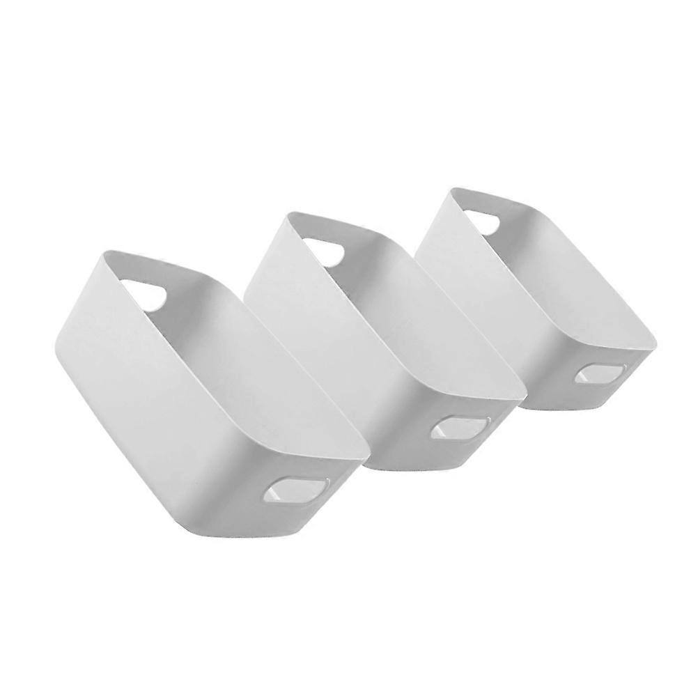 Storage Plastic Storage Boxes Household Items for Home Grey P Using 3Pcs