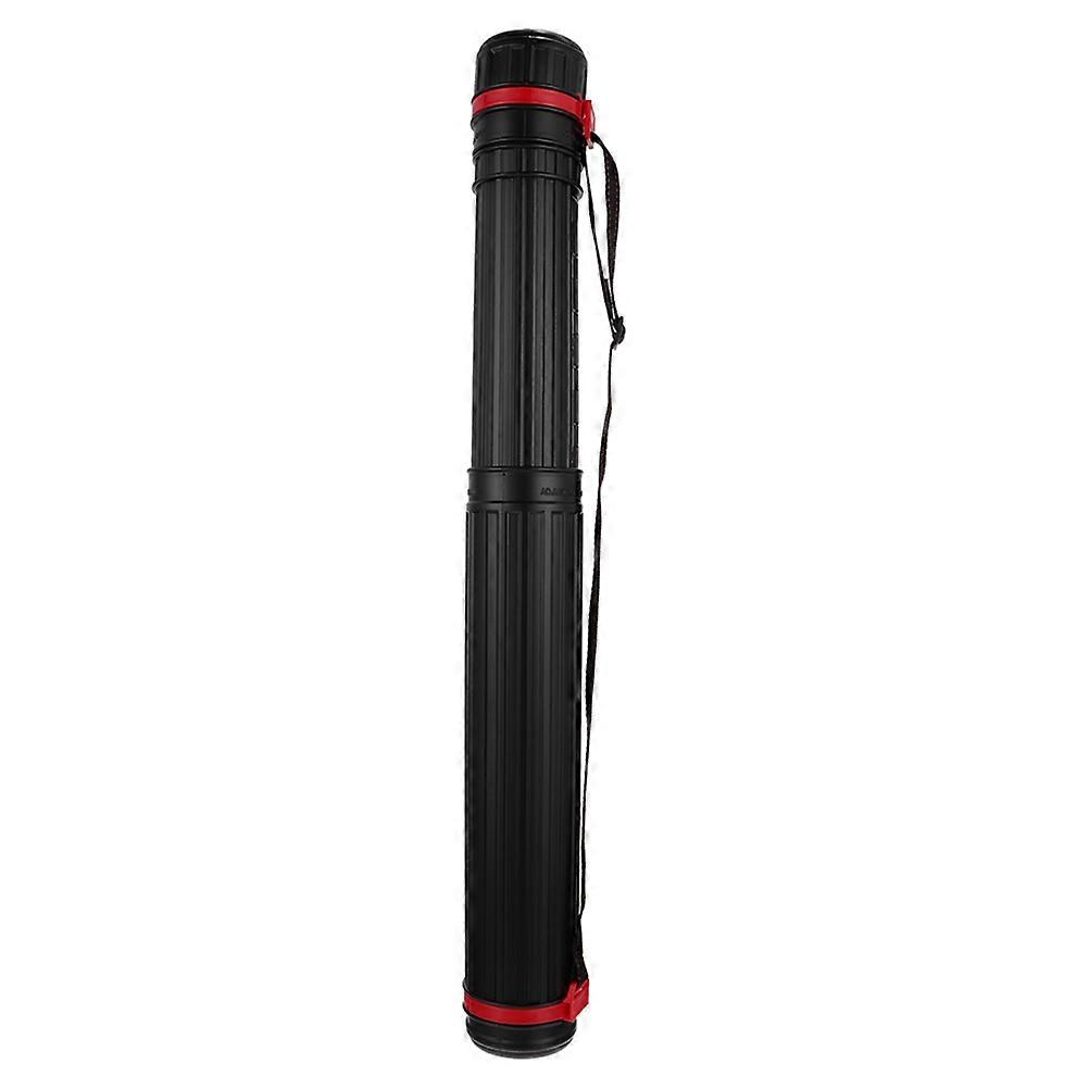 Durable PVC Telescoping Drafting Tube with Shoulder Strap for Secure Storage Use Black