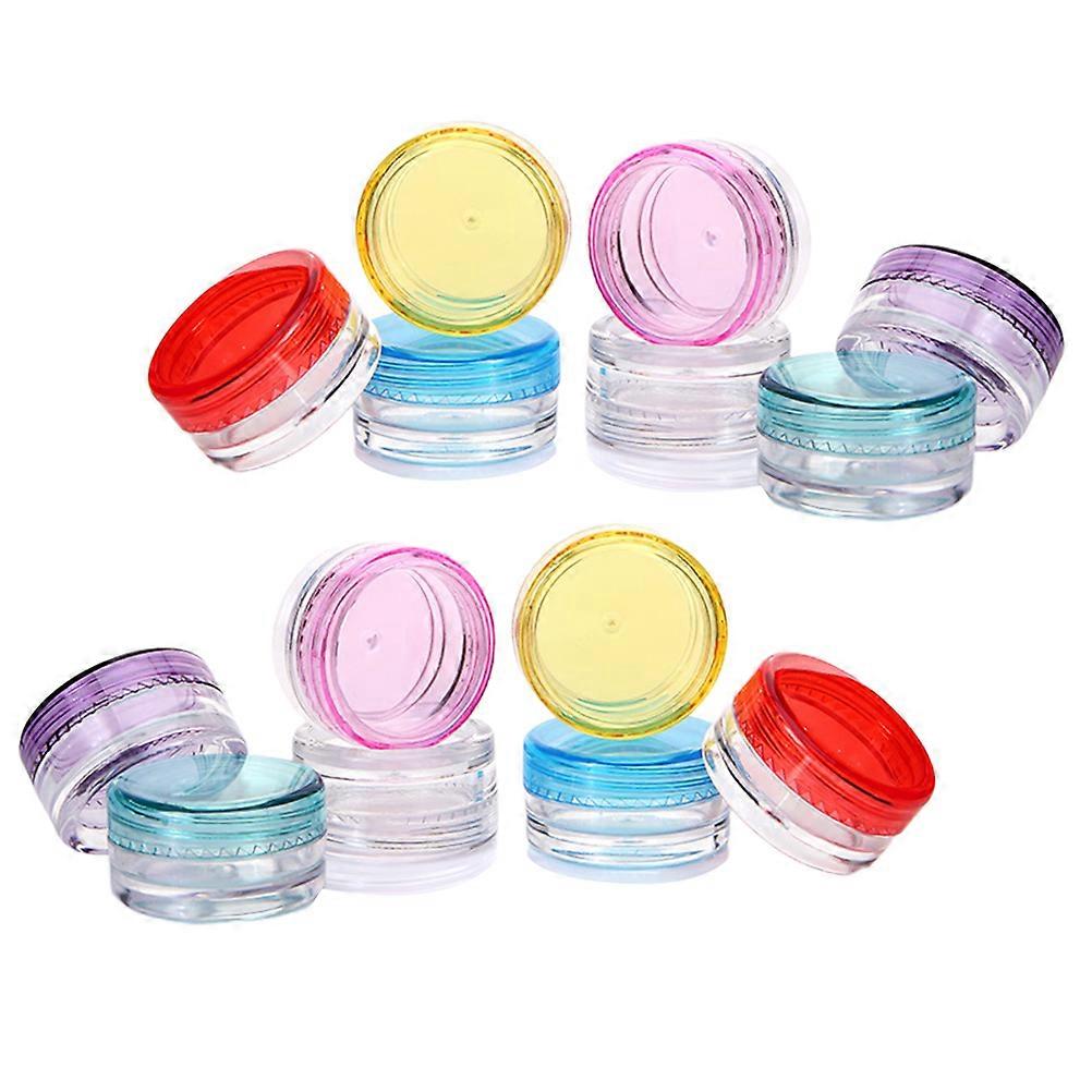 55pcs Round Cream Jars for Storage Use Portable Plastic Containers with Lid Design 5g Size Assorted