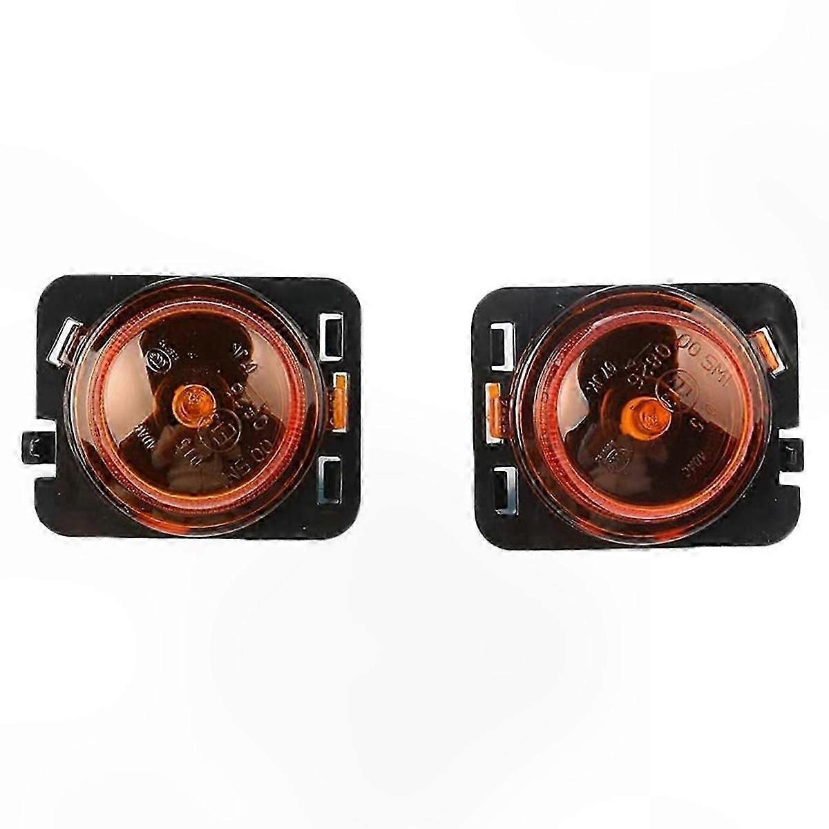 Front Fender Turn Signals Compatible with Jeep Wrangler JK Corner Lamps 55078144AA 55078145AA Replacement Side Markers