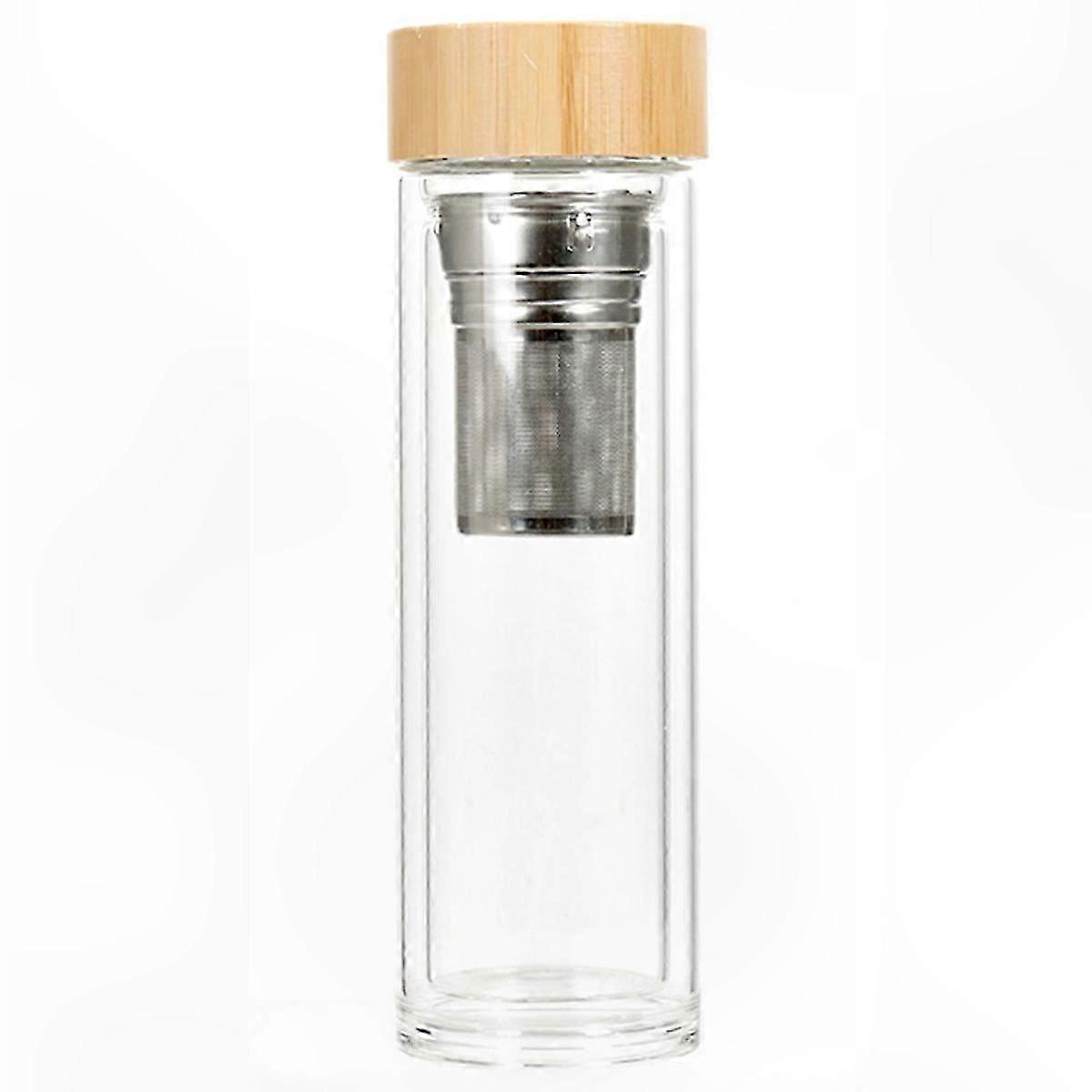 Scratch-Resistant Glass Teapot with Double Walls and Filter