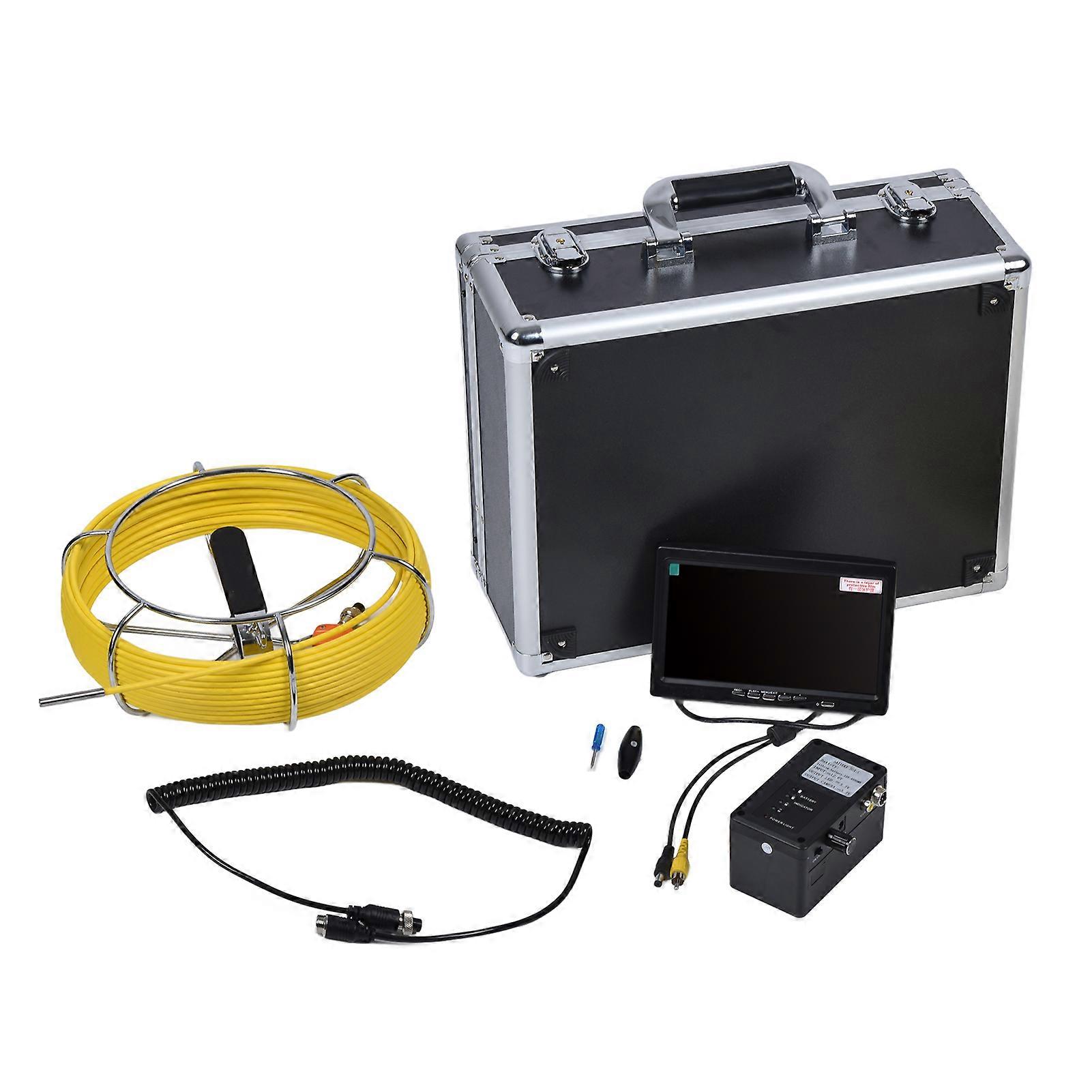 7in 6.5mm Pipeline Endoscope Set with 7" HD Screen 20m Cable