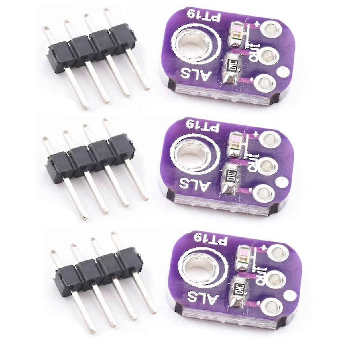 ALS-PT19 Analog Light Sensor Module with High Dynamic Range Breakout Board for 2.5V-5.5V Light Detection