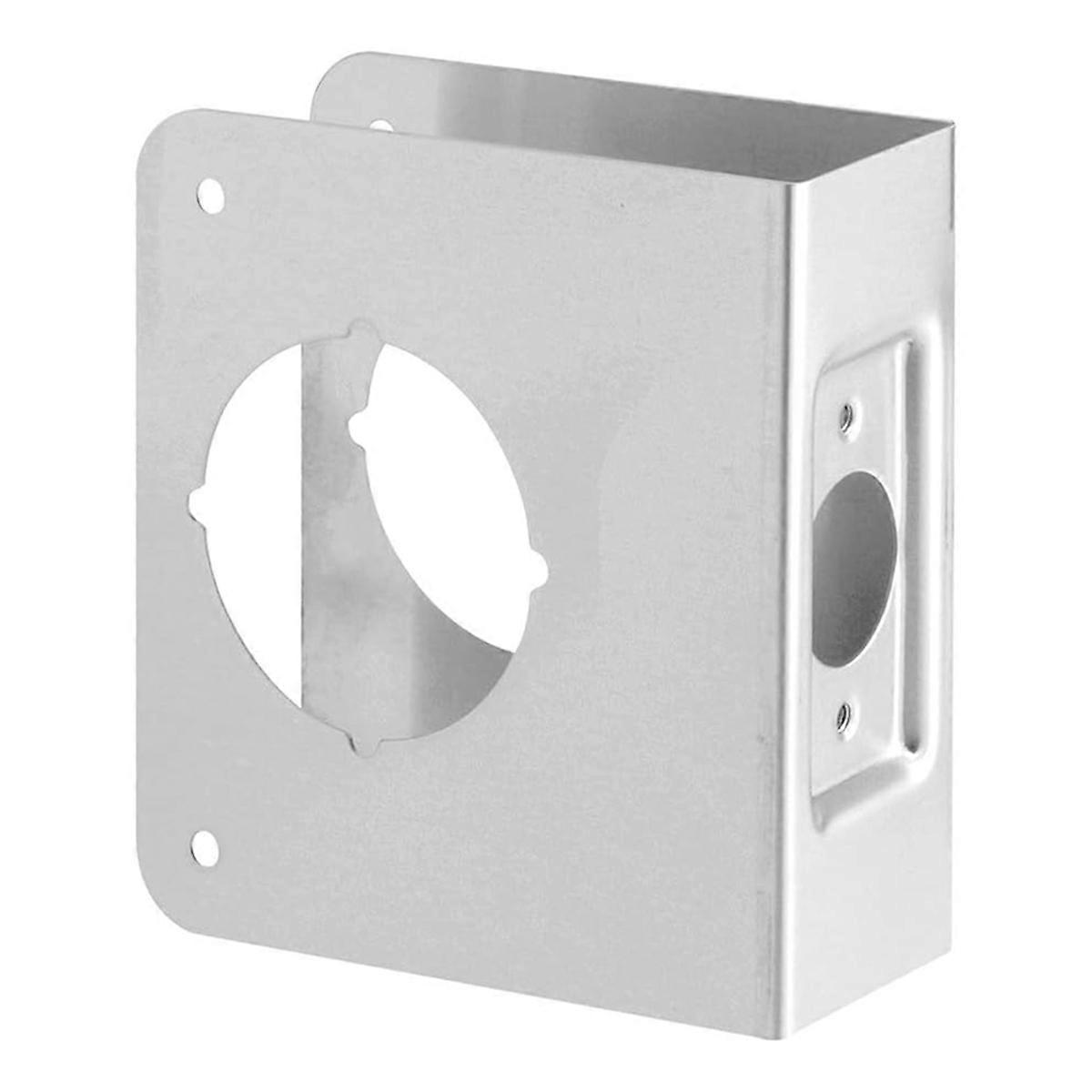 Locking Door Reinforcement Plate 2-1/8 Inch Single Hole 2-3/8 Inch Back Plate Hole Door Reinforcement Repair Home
