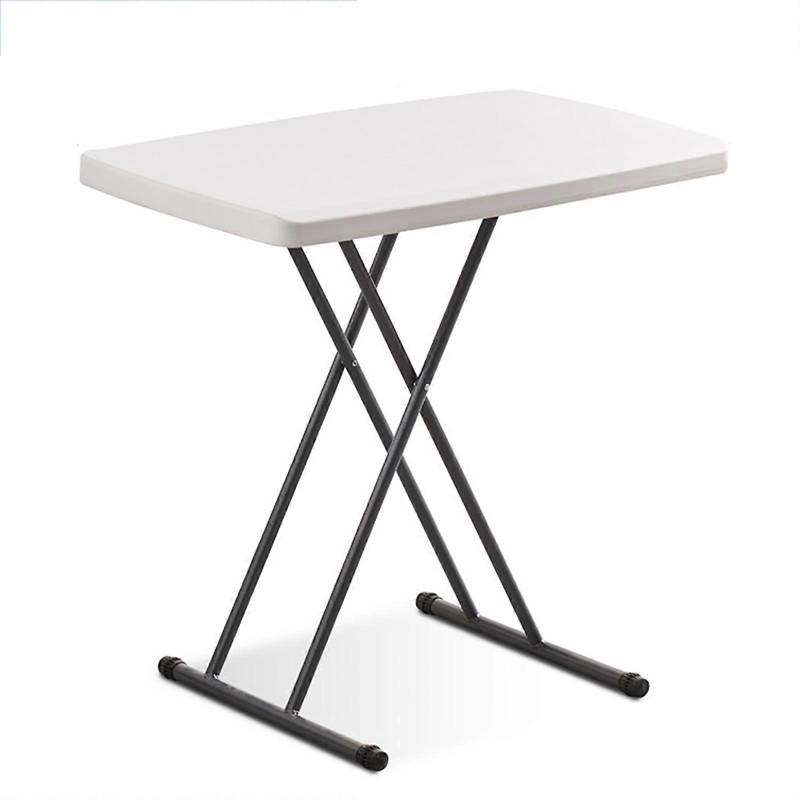 Folding Picnic Table Outdoor Portable FoldInHalf Plastic Dining Table 6Level Height Adjustment Bianco