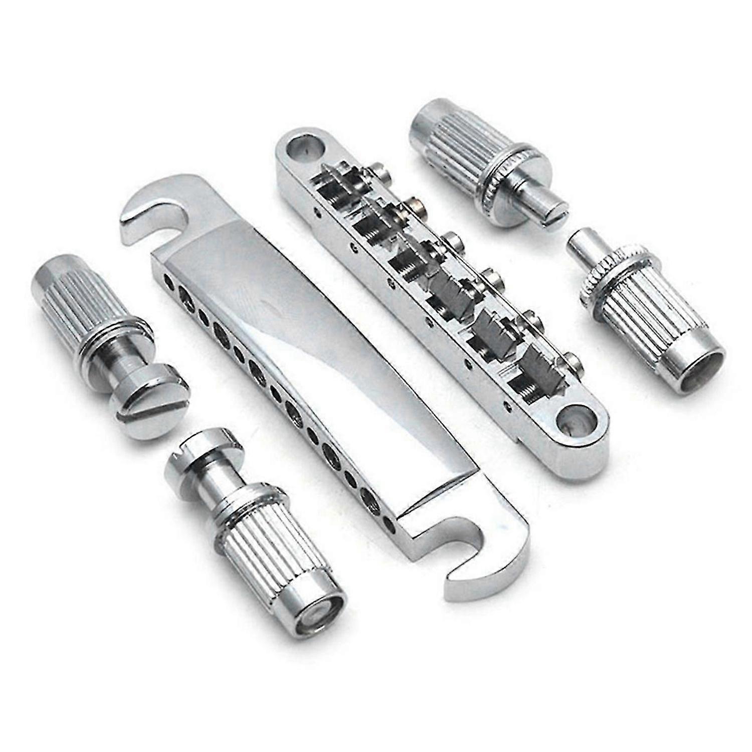 Guitar Bridge 6-String Electric Guitar Bridge Silver