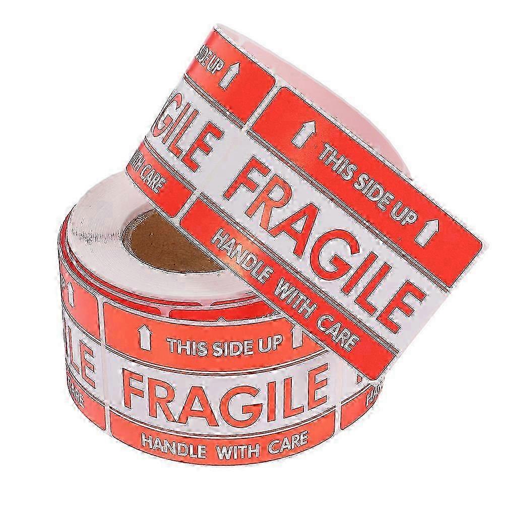 2025 Fragile Warning Label High Adhesion for Business and Individual Use .50X5.00X0.01CM 500 Labels Roll