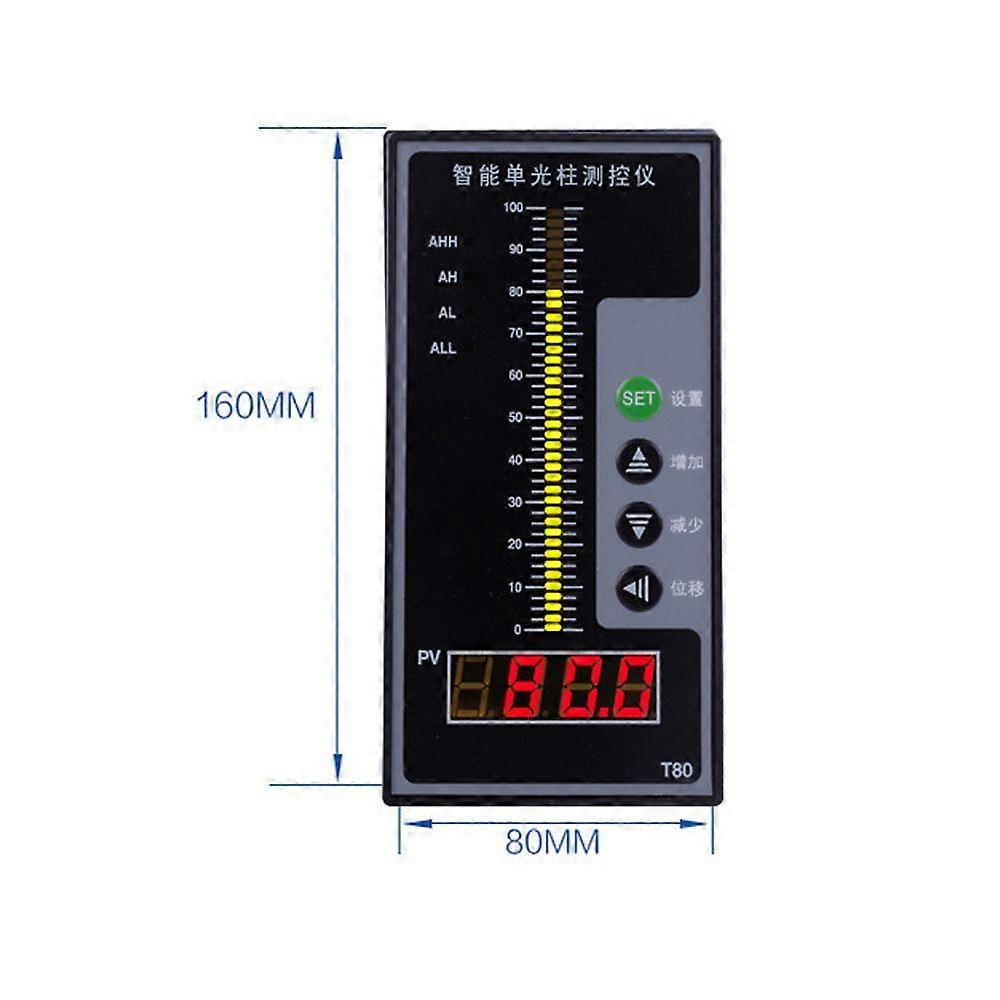 T80 Intelligent Light Column Display Integral Liquid Oil Water Depth Detector Controller with LCD Display
