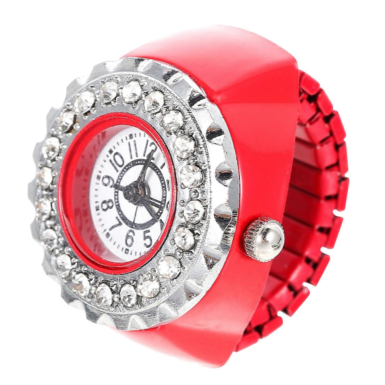 Stylish Ring Watch Finger Ring Decor for Decor Red Design