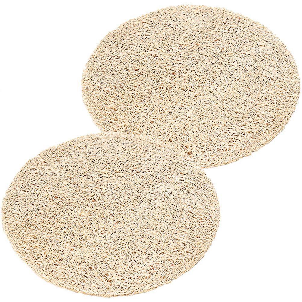 Drink Table Coasters Loofah Design for Home Use 4Pcs Cup Pads