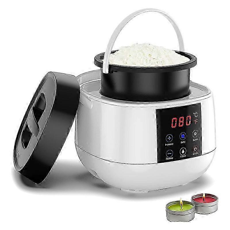 Candle Melting Pot 16oz Capacity with LED Digital Dual Mode Temperature Control UK Plug