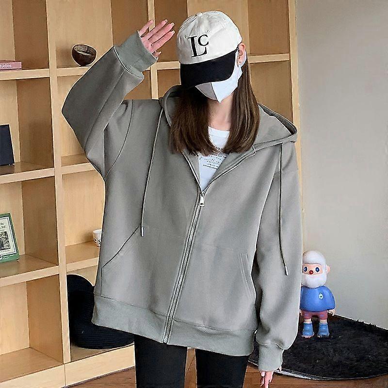 Autumn Coat Casual American Style Loose Hooded Sweater Korean Style Small All-Matching Lazy Style