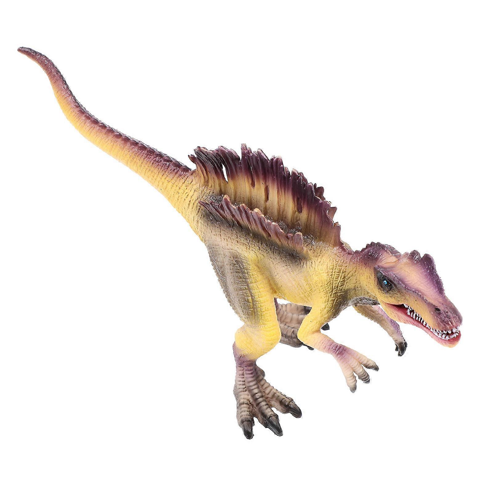 Yellow Plastic Dinosaur Toy Model for Decor