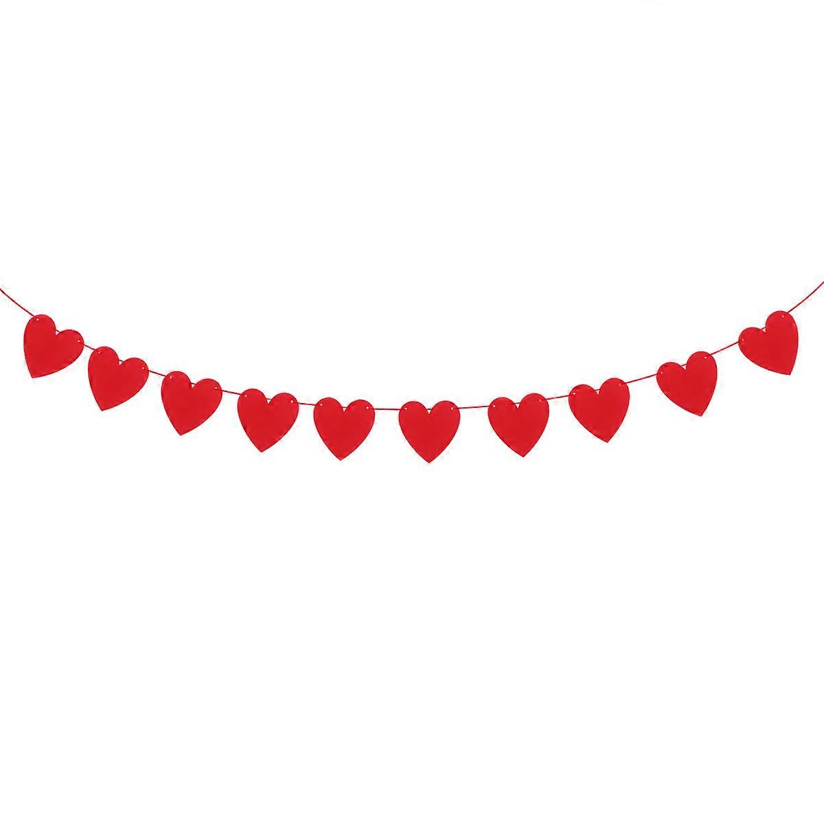 Heart Shape Decorative Garland for Bridal Shower Banner 2.5 Meters