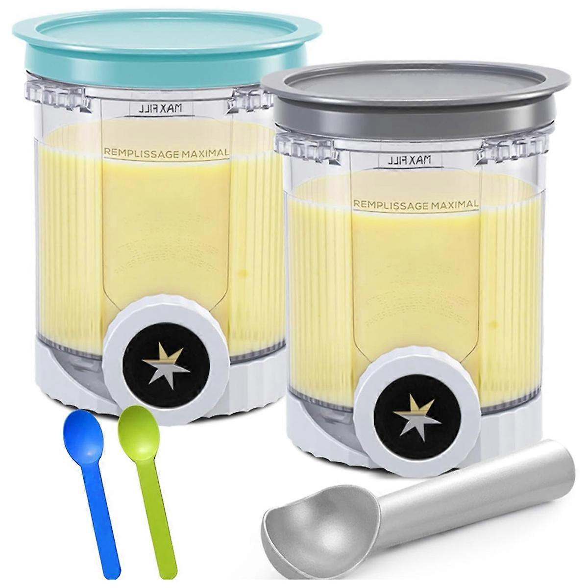 For Creami Pints and Lids for Swirl NC700 Series, Creamy Icecream Containers Cups Jars Tubs Canisters Smoothie Pot
