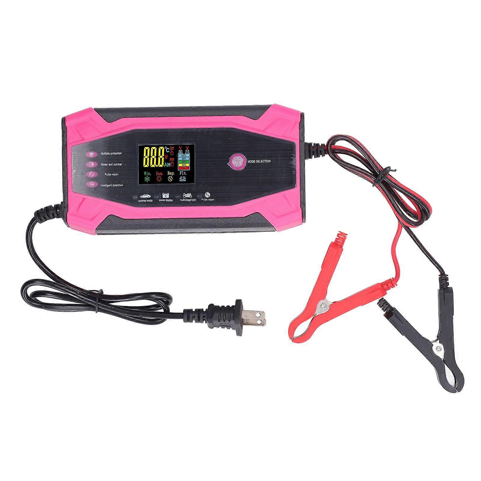 Car Battery Charger 12V 10A 24V 5A Smart Automatic Pulse Repair Maintainer Temperature Compensation