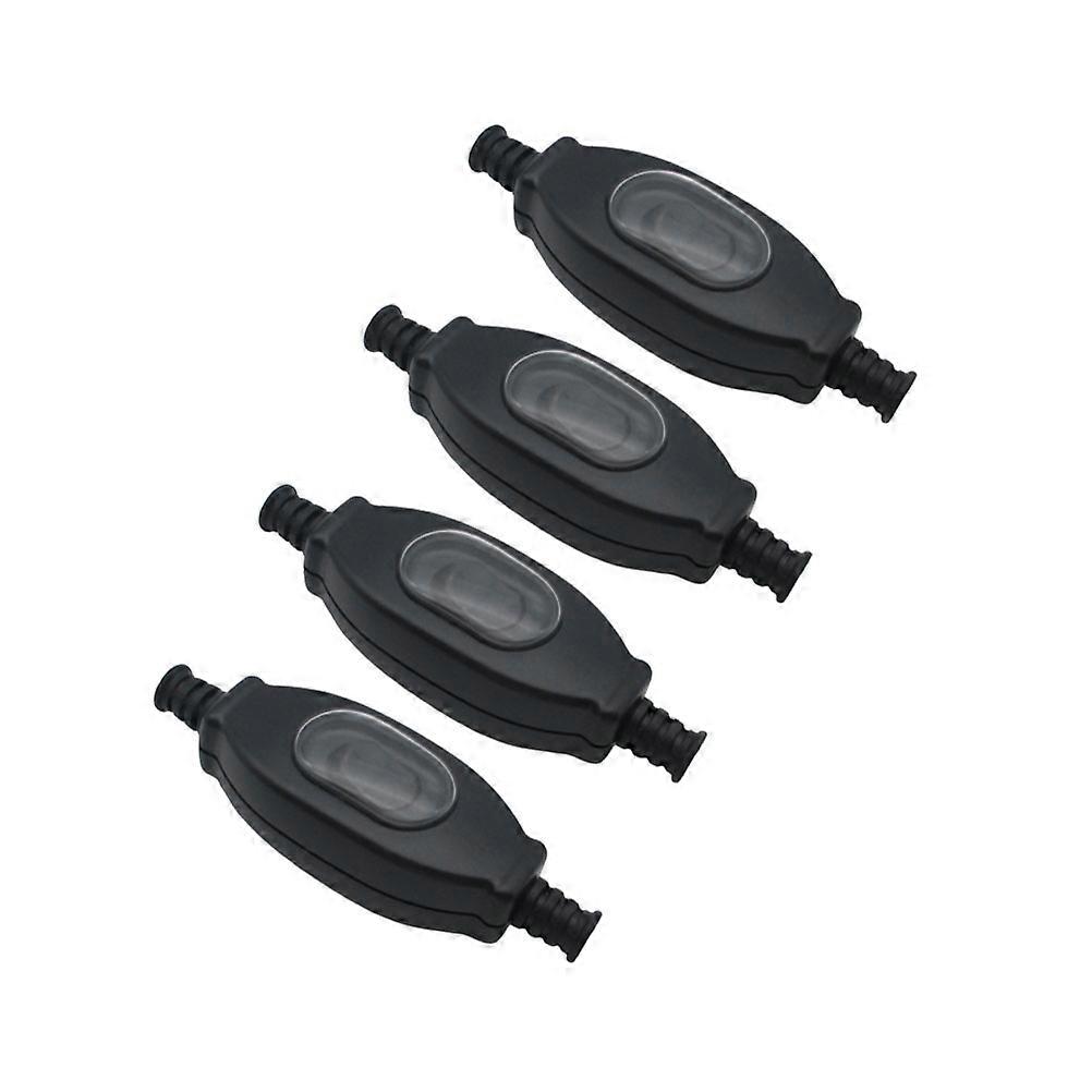 Double Line Waterproof Switch 4Pcs Practical Accessories for Home Black