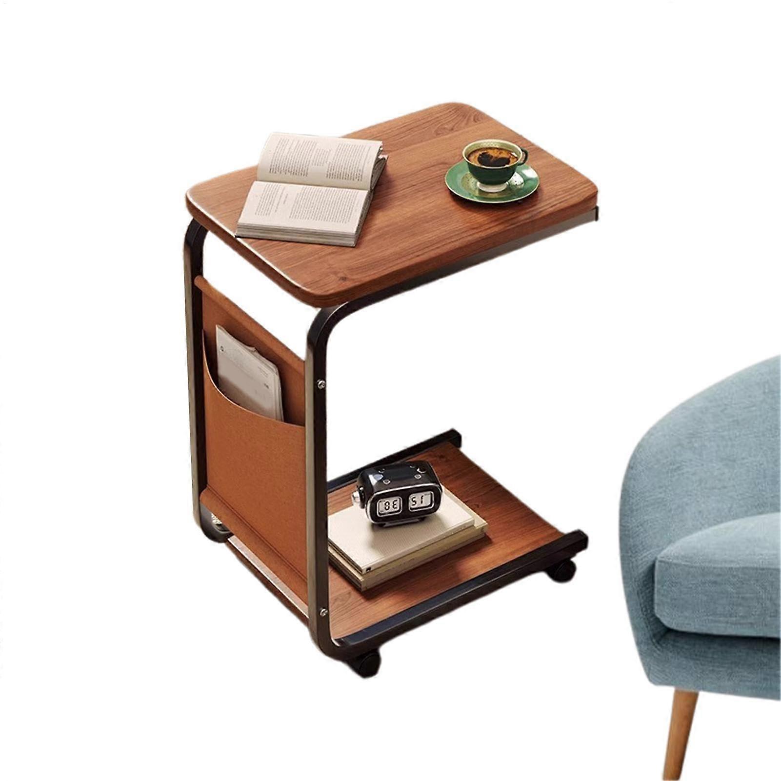 TABLE END TABLE C Model C Portable TwoTier Rotating End Table For Sofas And BedroomsSmall SpacesAdjustable Storage