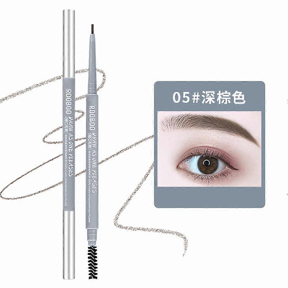 Double Ended Eyebrow Pencil 2-in-1 Waterproof Smudge Proof Fine Tip for Natural Defined Brows Long Lasting Makeup Easy to Use
