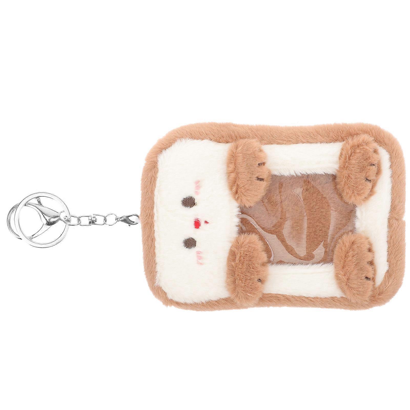 Visible Design Card Case 4Pcs Rectangular Plush Storage Solution for Office Name Library Card Decoration Outdoor