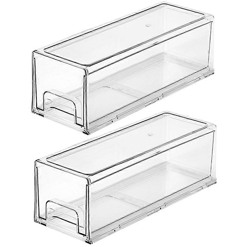 4Pcs Transparent Cosmetics Storage Case Organizer for Home Desktop Sundries