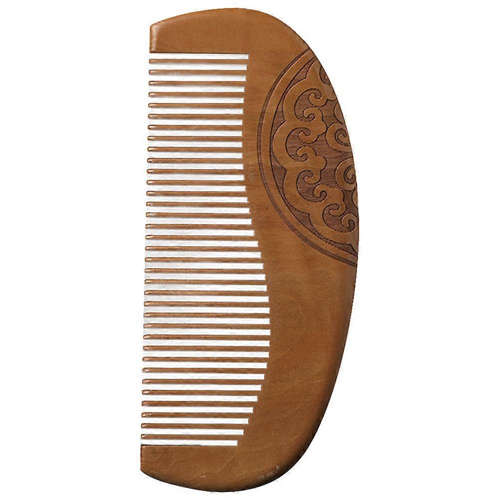 Chinese Style Decorative Wood Comb Fine Tooth Comb for Styling 3Pcs