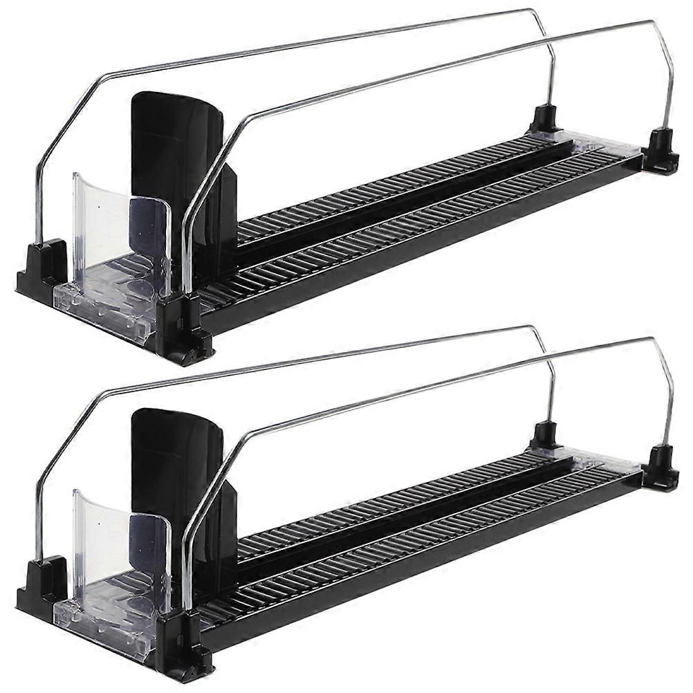 Vending Machine Beverage Pusher Glide 4Pcs For Store Shelf Automatic Replenishment Black Performance