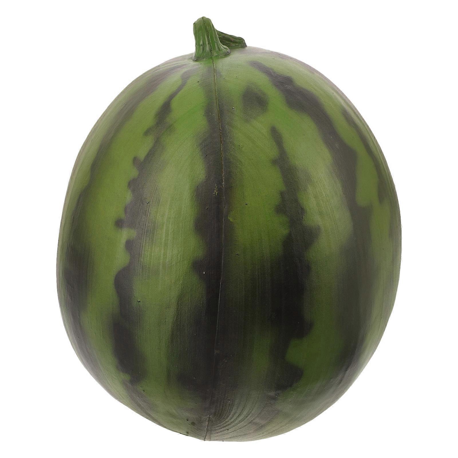 Fake Watermelon Artificial Fruit for Decor 2Pcs Plastic Simulation Model