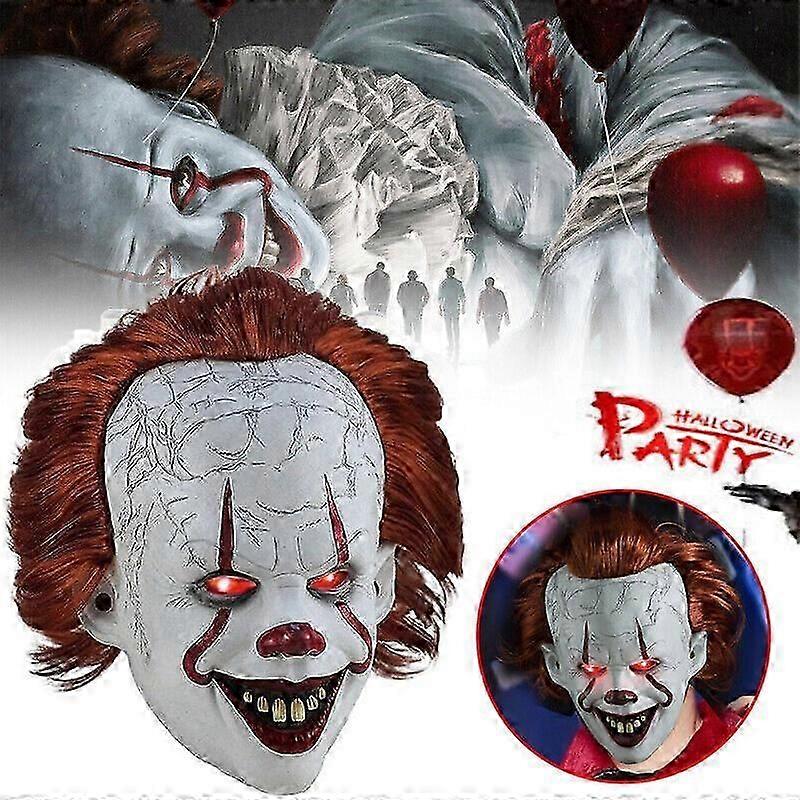Stephen King's It Mask Pennywise Clown Mask Halloween Cosplay Scary Joker Mask