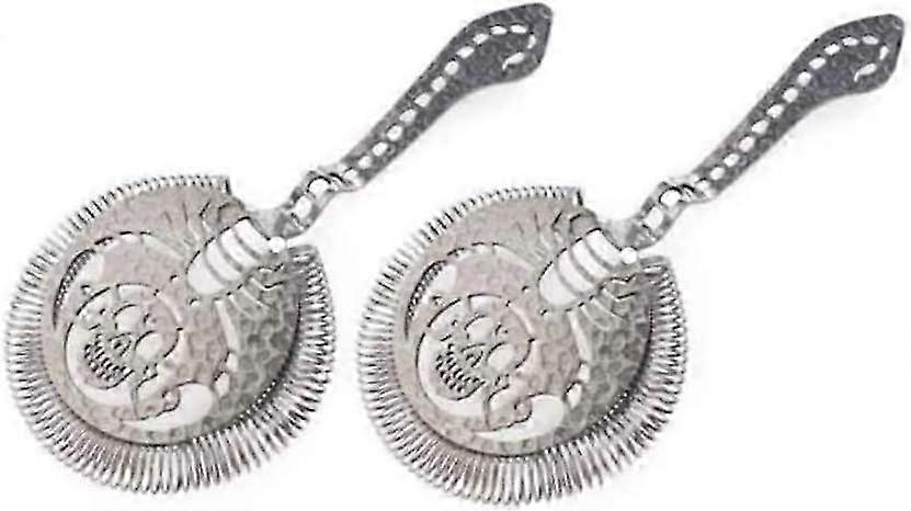 2025 Set of 2 Professional Cocktail Strainer with Stability Notch Scorpion Shape Design 304 Stainless Steel Barware Mixology Bar Strainer